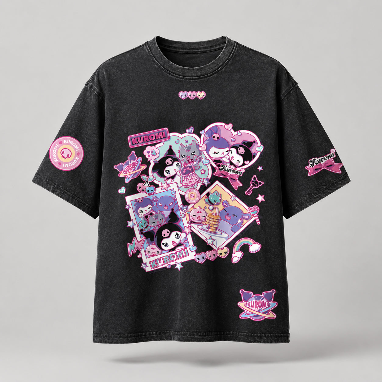 POLERA ACID WASH KUROMI WORLD
