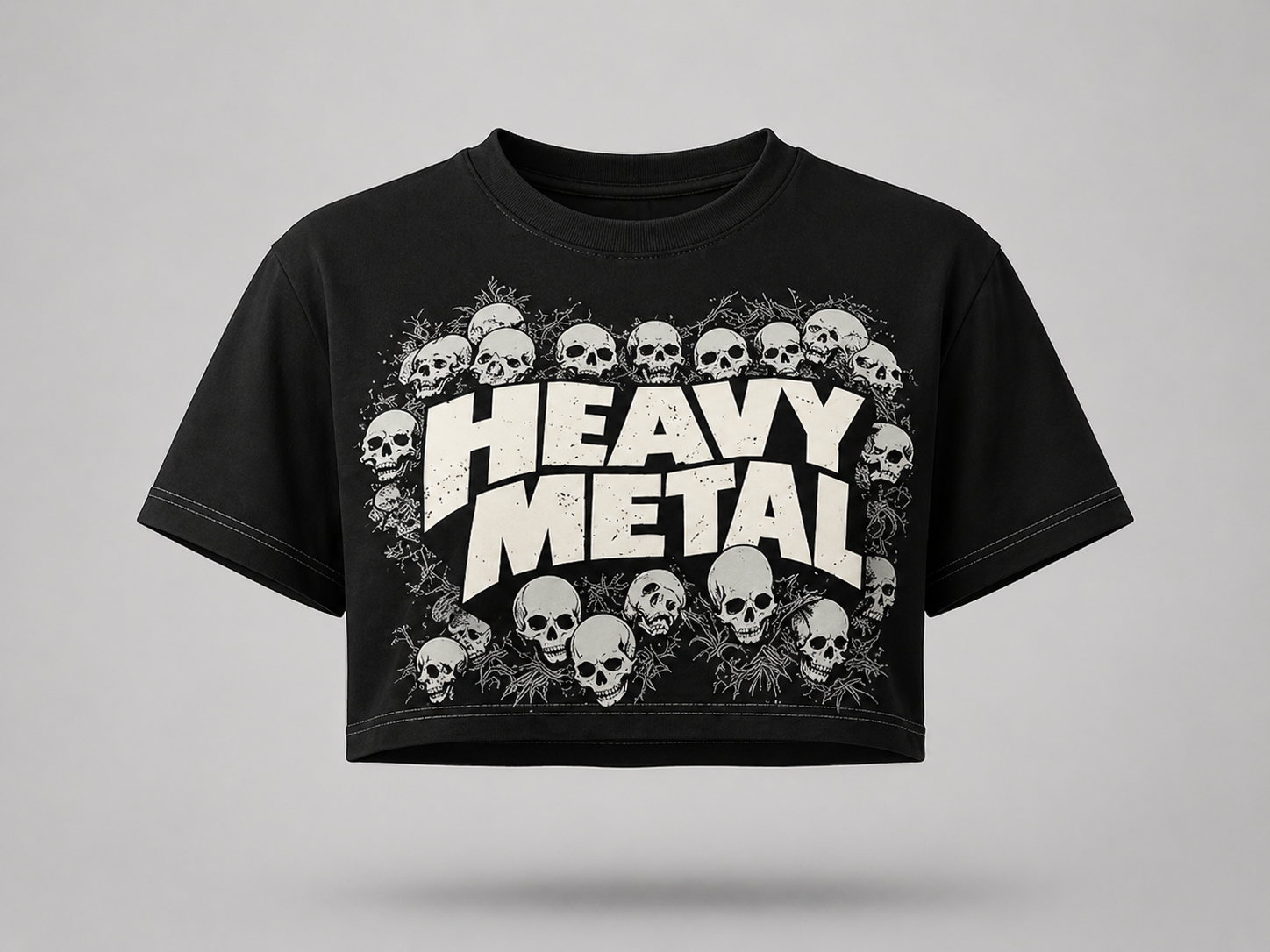 POLERA CROP HEAVY METAL